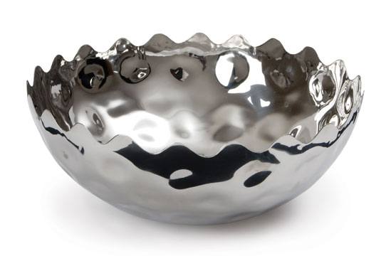 15'' Stainless steel Hammered wave top bowl
